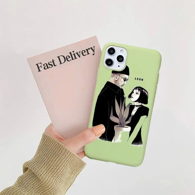 

Leon Matilda Natalie Portman Movie Poster Phone Case Candy Color for iPhone 6 7 8 11 12 s mini pro X XS XR MAX Plus