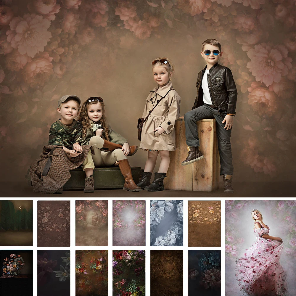 

Mocsicka Portrait Photography Backdrop for Photo Studio Floral Texture Newborn Birthday Background Wedding Bridal Shower Banner