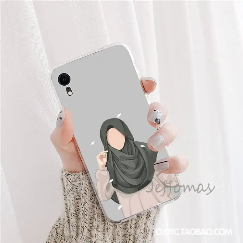 

Cute Muslim Islamic Girl Phone Case For iphone 12 5 5s 5c se 6 6s 7 8 plus x xs xr 11 pro max mini