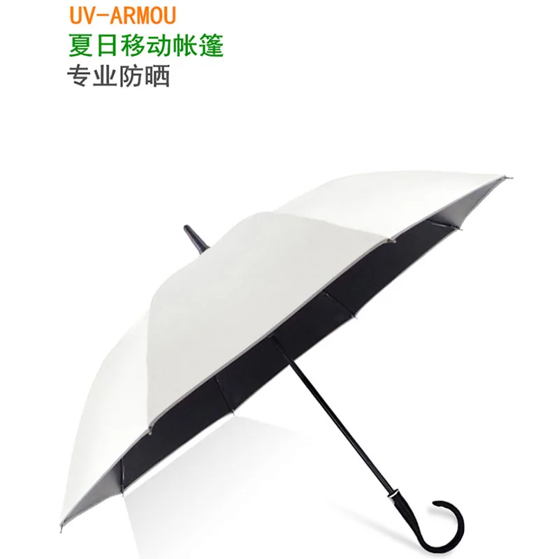 

Reverse Women Umbrella Long Handle Uv Protection Black Plastic Umbrella Sun Protection Parapluie Household Merchandises EF50UB