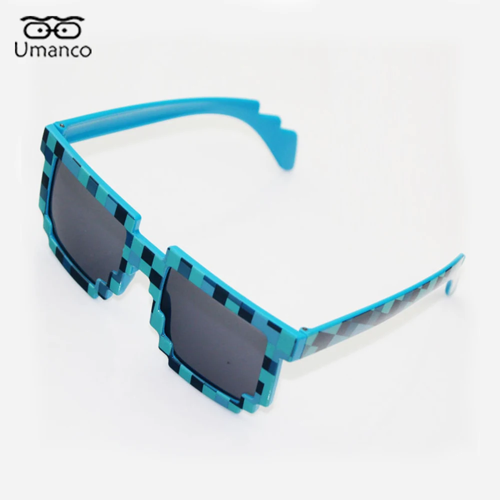 

2021 Fashion Mosaic Sunglasses for Men Women Plastic Frame AC Grey Lens Square Funny Eyeglasses Male Female Street Party Trip