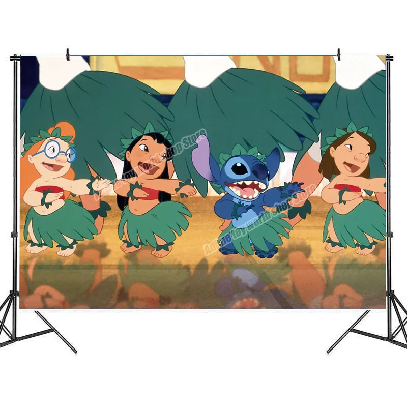 Виниловый фон для фотосъемки с изображением ститча Диснея детского дня рождения