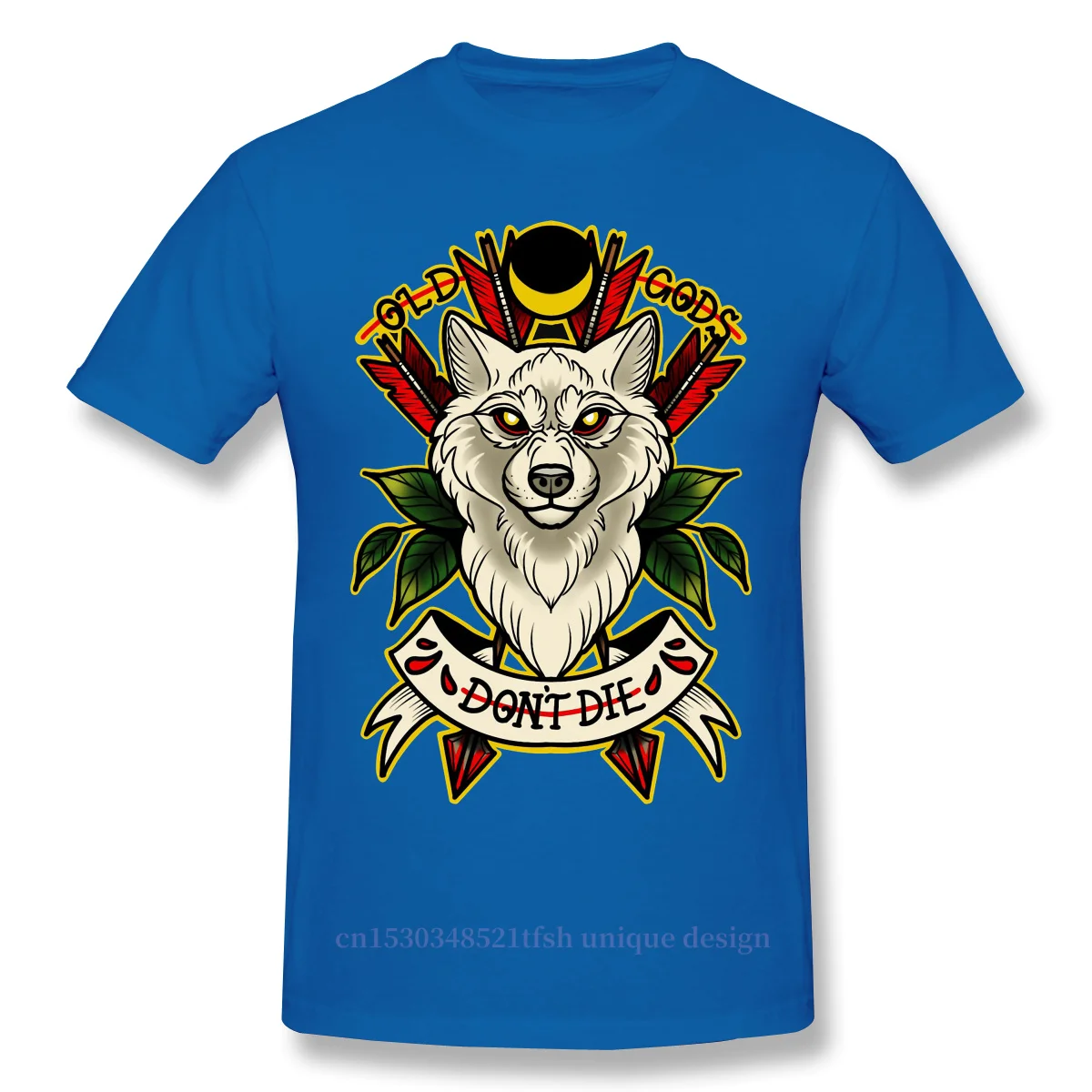 

Princess Mononoke Animation film 2021 New Arrival T-Shirt Old Gods Unique Design Crewneck Cotton for Men