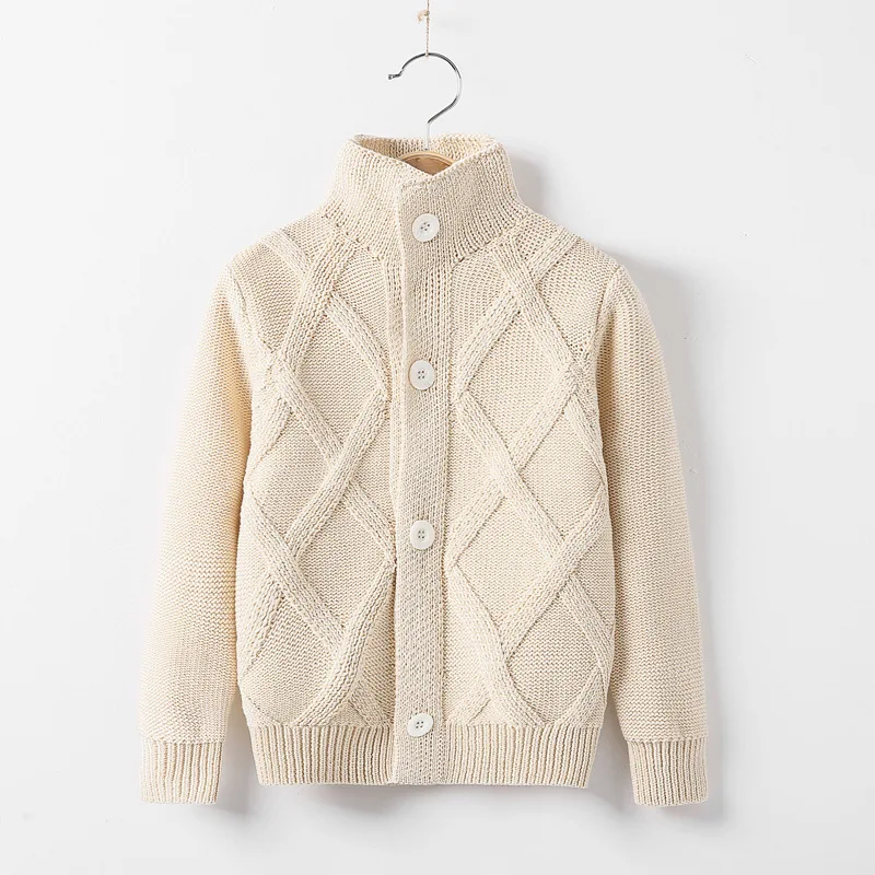 

New Year Sweaters Cardigan For Children'S Knitted Clothes High Collar Sweater For Boys Winter Tops 2 To 3 4 6 7 8 9 11 12 Years