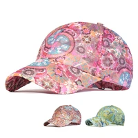 spring mesh baseball cap women floral breathable summer sun hat embroidered outdoor sport cap quick drying climbing hat