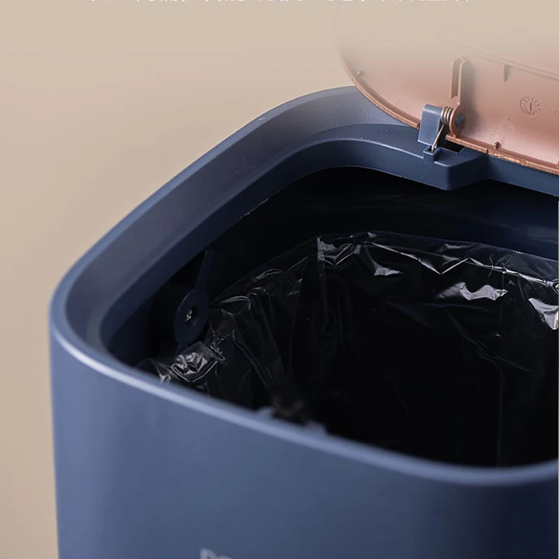 Nordic quarto lata de lixo clamshell lixo bin balde de armazenamento de escritorio cozinha lixo bin banheiro cesta de papel higi enlarge