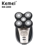 replace razor head kemei km 1000 electric shaver 5d independent floating head waterproof stainless steel razor blade km 1000