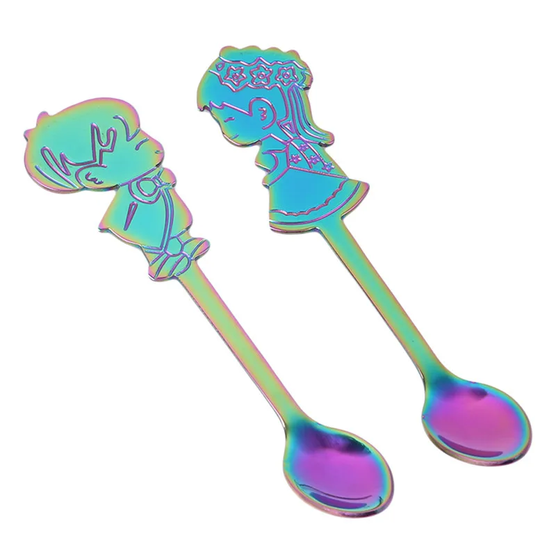 2 шт./компл. кофейные ложки жениха и невесты креативные с длинной ручкой из