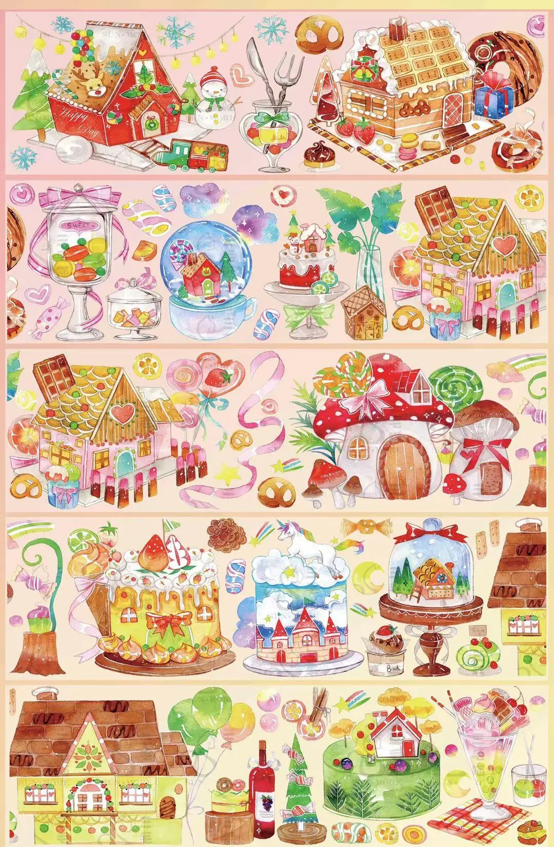 

Fairy Tale World Washi Tape for Card Making Bullet Journal DIY Scrapbooking Label Sticker