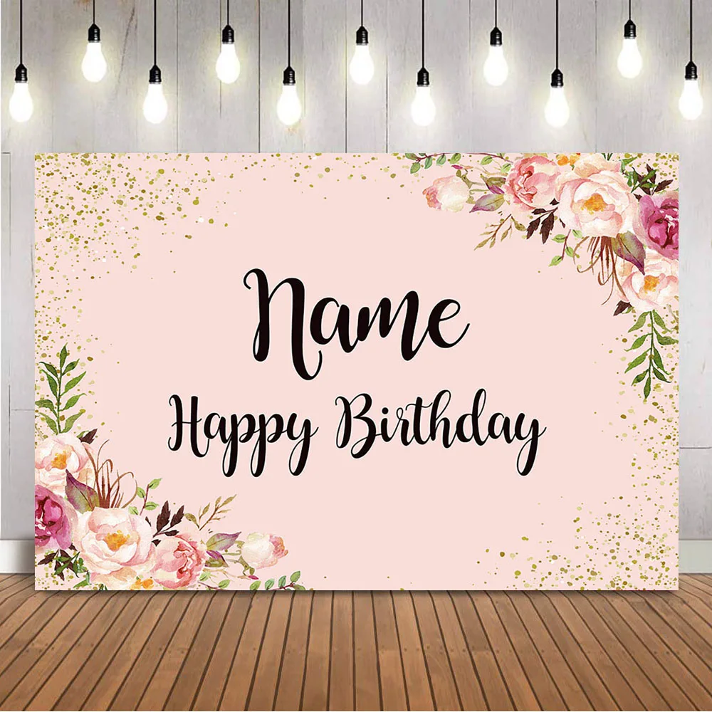 

Фон для фотосъемки с изображением розовых цветов на день рождения