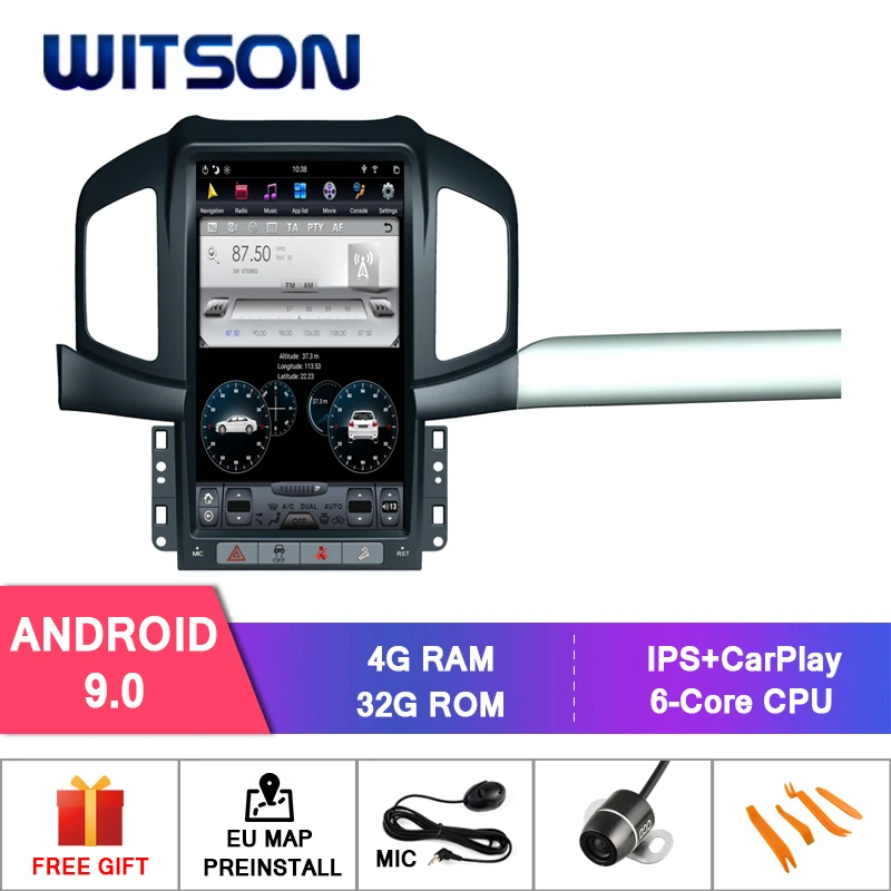 WITSON Android 9 0 TESLA для CHEVROLET CAPTIVA 2013 2017 4 ГБ 32 GPS навигация|Автомагнитолы| |
