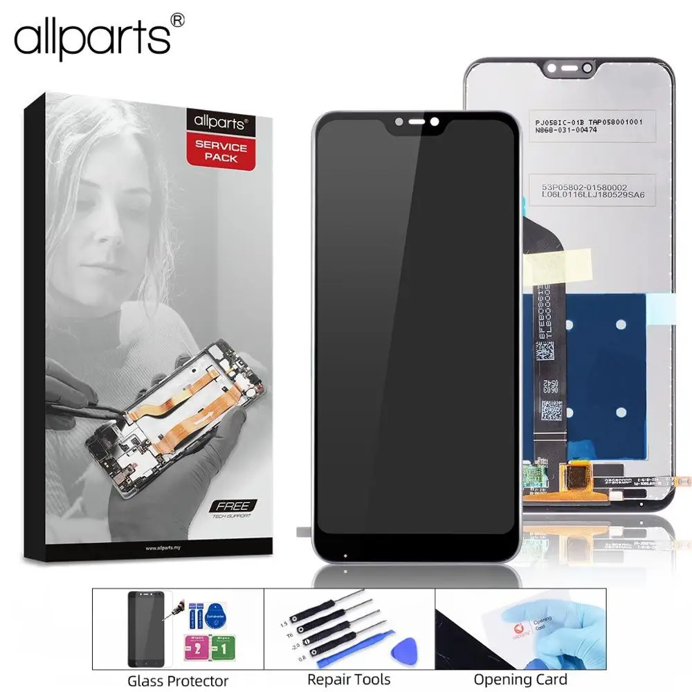 Дисплей для Xiaomi Mi A2 Lite 6 Pro LCD в сборе с тачскрином на рамке 5.84'' черный белый