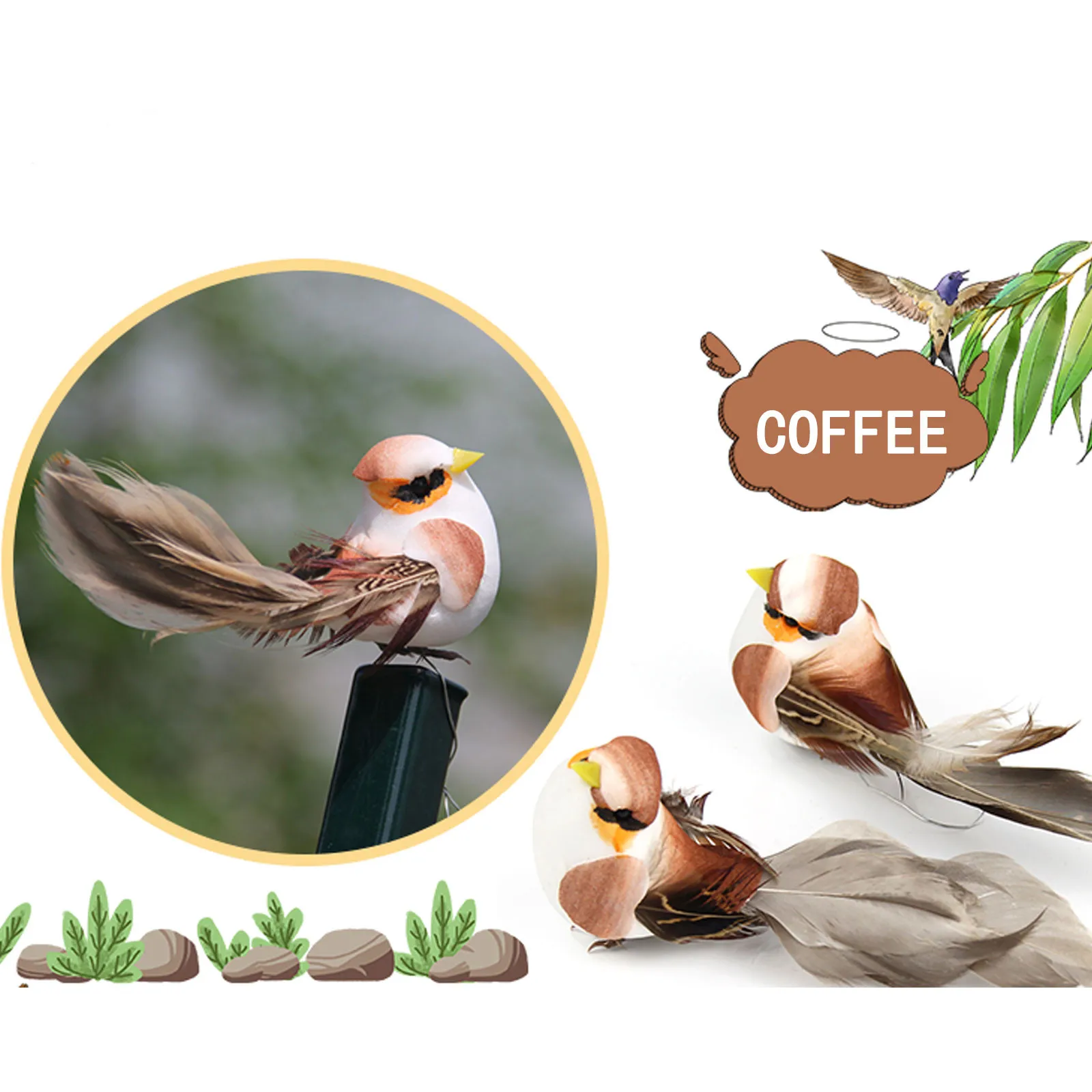 12 предметов Милые принты Зимние детские носки моделирование маленькие птички