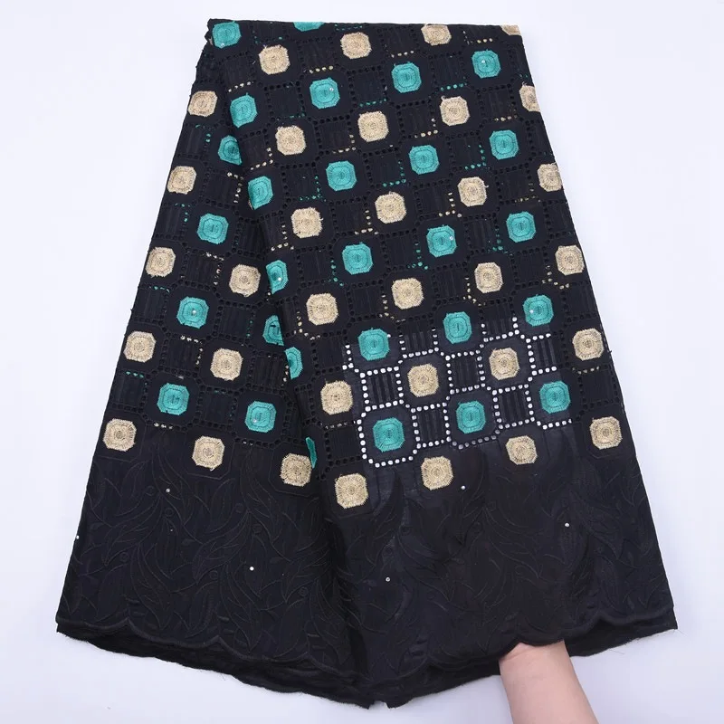 Новое поступление черная кружевная ткань 2020 африканская с вышивкой в виде