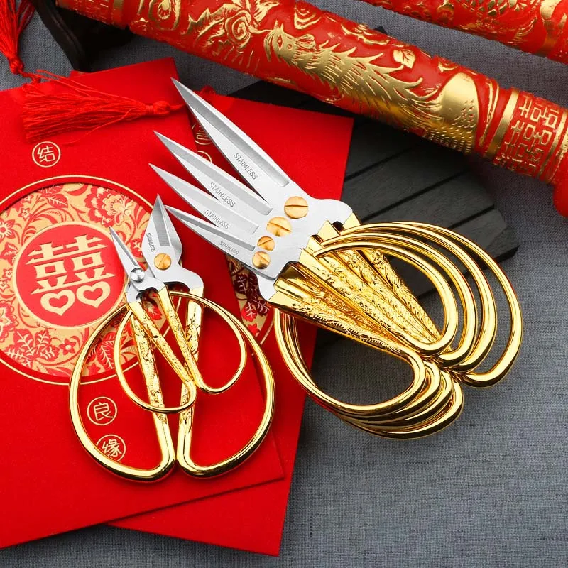 

1Pcs Vintage Style Durable Gold Stainless Steel Embroidery Tailor Scissors DIY Craft Fabric Cutter Sewing Accessories