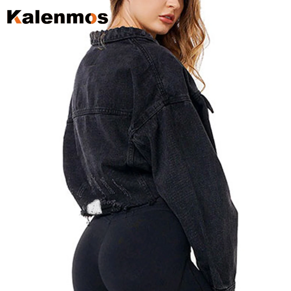 Женская джинсовая куртка осенне весенняя бомбер в готическом стиле|Женские