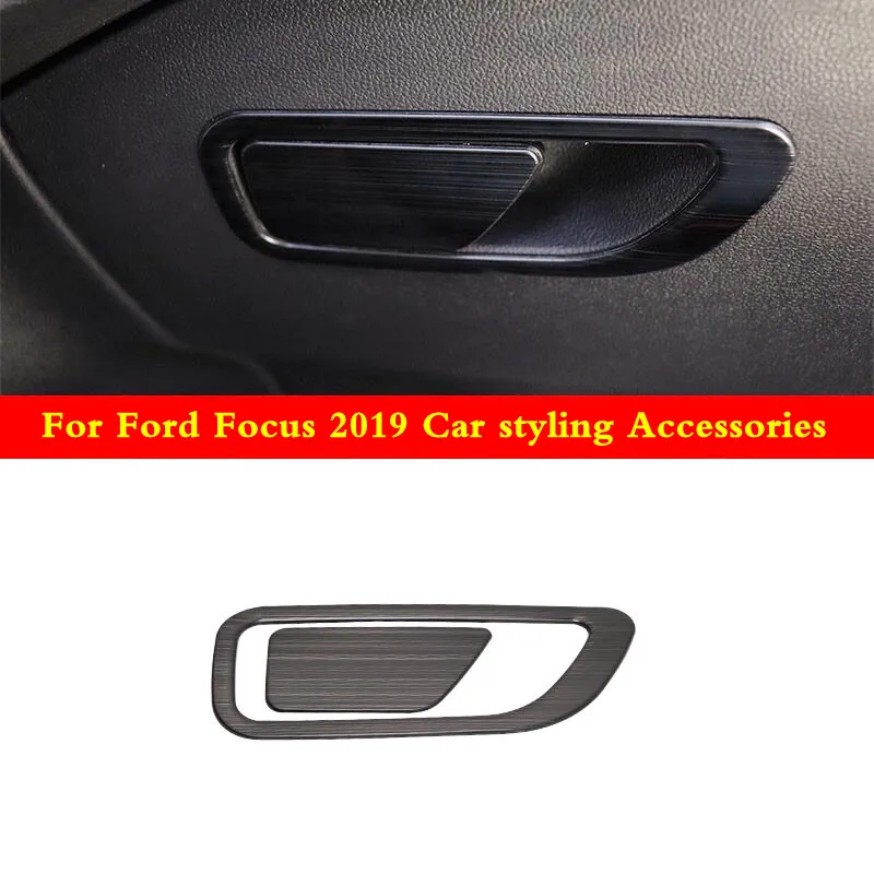 

Stainless Steel Passenger side glove box switch decoration cover for Ford FOCUS 4 MK4 2019 2020 Car accessories 2pcs