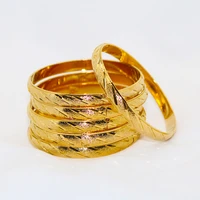 6pcslot dubai gold bangles for women men 24k color ethiopian bracelets african jewelry saudi arabic wedding bride gift