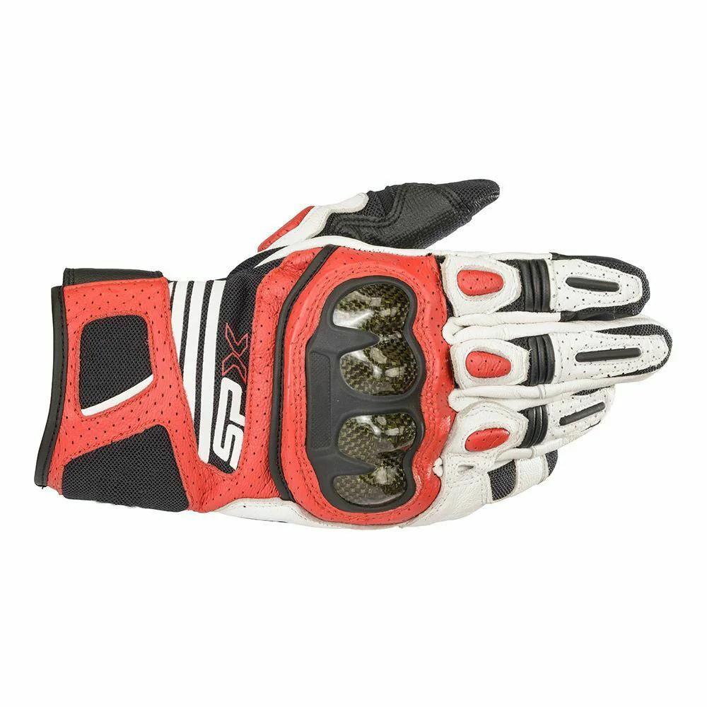

Кожаные перчатки Stella SPX Air Carbon v2, мотоциклетные перчатки для мотокросса, квадроцикла, езды на мотоцикле, черные белые красные