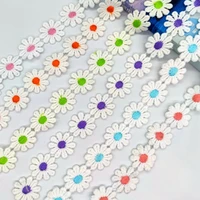16 colors 10 petals small daisy lace diy embroidery water soluble lace 2 5cm wide color lace clothing handmade decoration