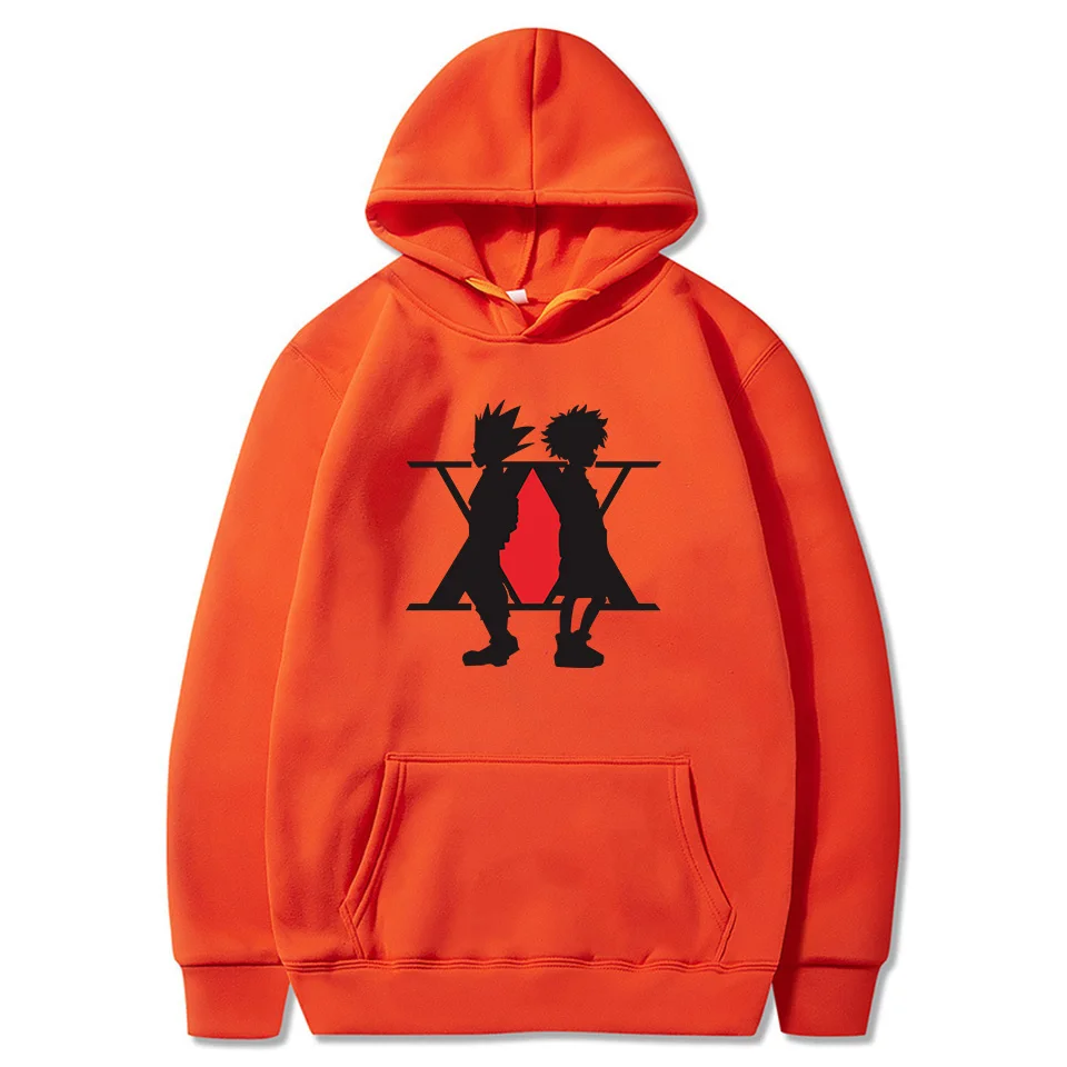 Толстовка унисекс с капюшоном Hunter X смешная Флисовая теплая хлопковая кофта в