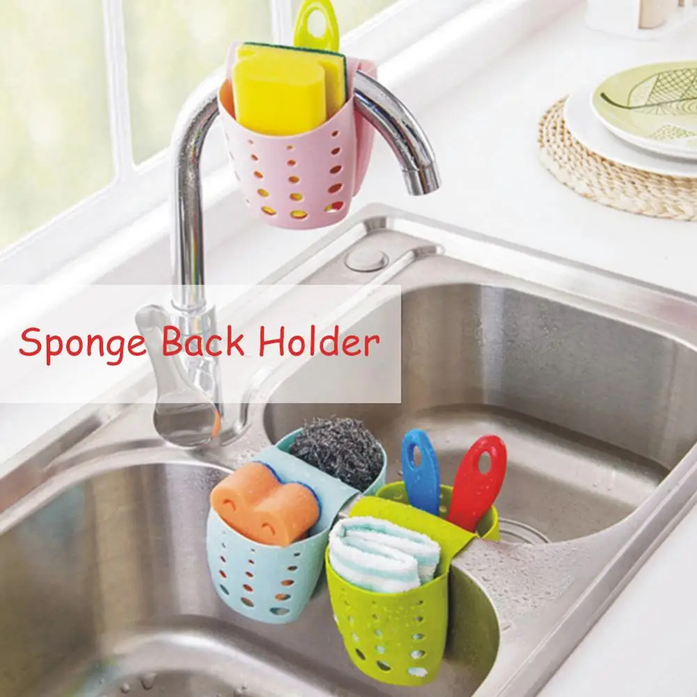 1PC Kitchen Double Sink Saddle Silicone Sponge Holder Rack Storage Soap Dish Drain Bag Home Bath Organizer | Дом и сад