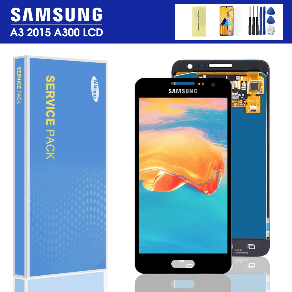 100% протестированный TFT A300 LCD для Samsung Galaxy A3 2015 A3000 A300F ЖК дисплей с сенсорным экраном