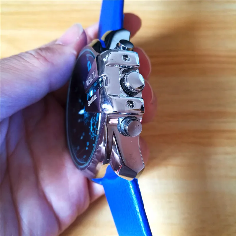 Роскошные брендовые кварцевые часы с хронографом мужские водонепроницаемые