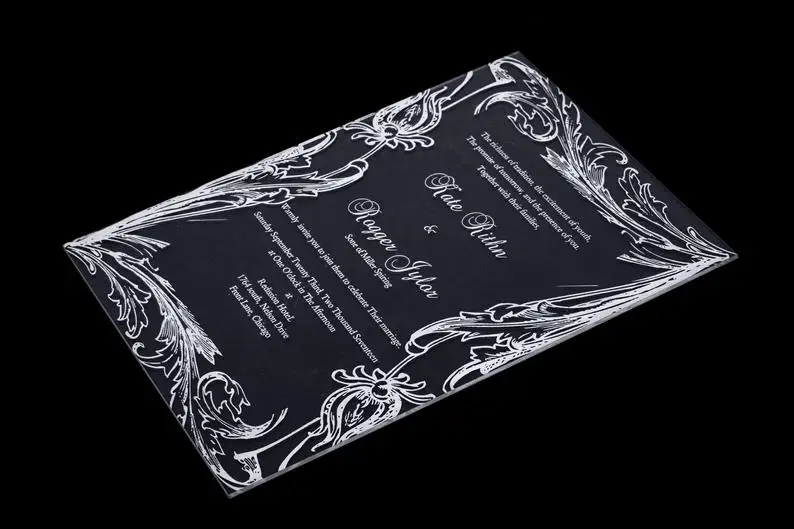 Акриловое Свадебное приглашение на заказ акриловое прозрачное акриловый