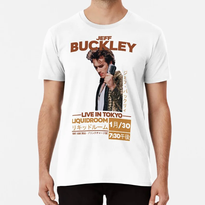 Jeff Buckley Live in Tokyo t shirt jeff buckley music tokyo japan grace mystery whiteboy tour 1995 | Мужская одежда