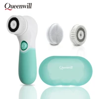 electric face cleansing brush silicone facial cleanser skin care tools deep pore cleaning brush beauty massager waterproof