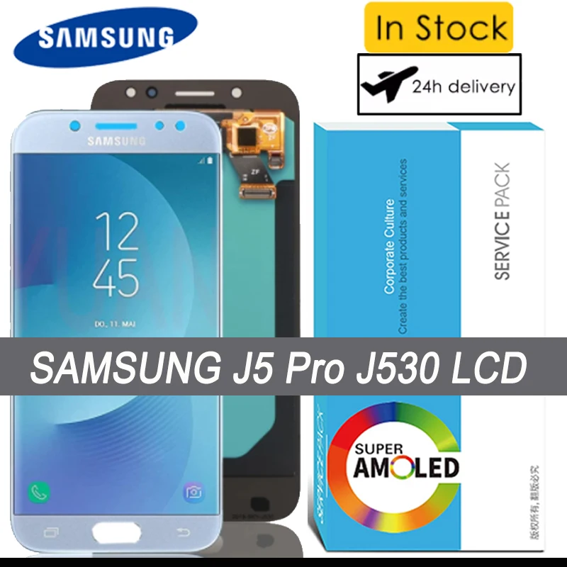 100% 5 2 ''Super AMOLED ЖК-дисплей сенсорный экран для Samsung Galaxy J5 Pro 2017 J530 J530F J530FM SM-J530F