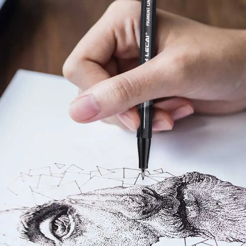 10 шт./компл. чернила для рисования пигментов Micron 0 05 1 2 3 4 5 черная ручка