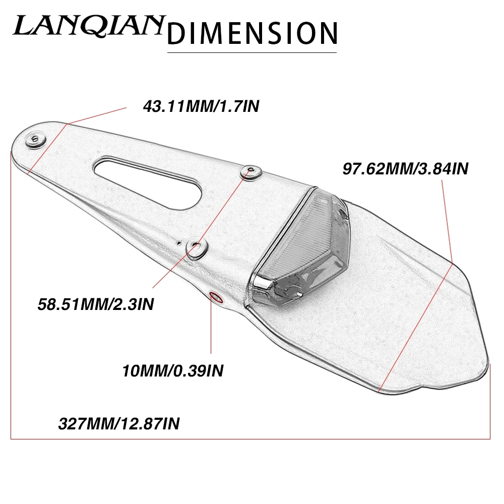 Универсальный мотоцикл водонепроницаемый Встроенный задний фонарь ABS пластик