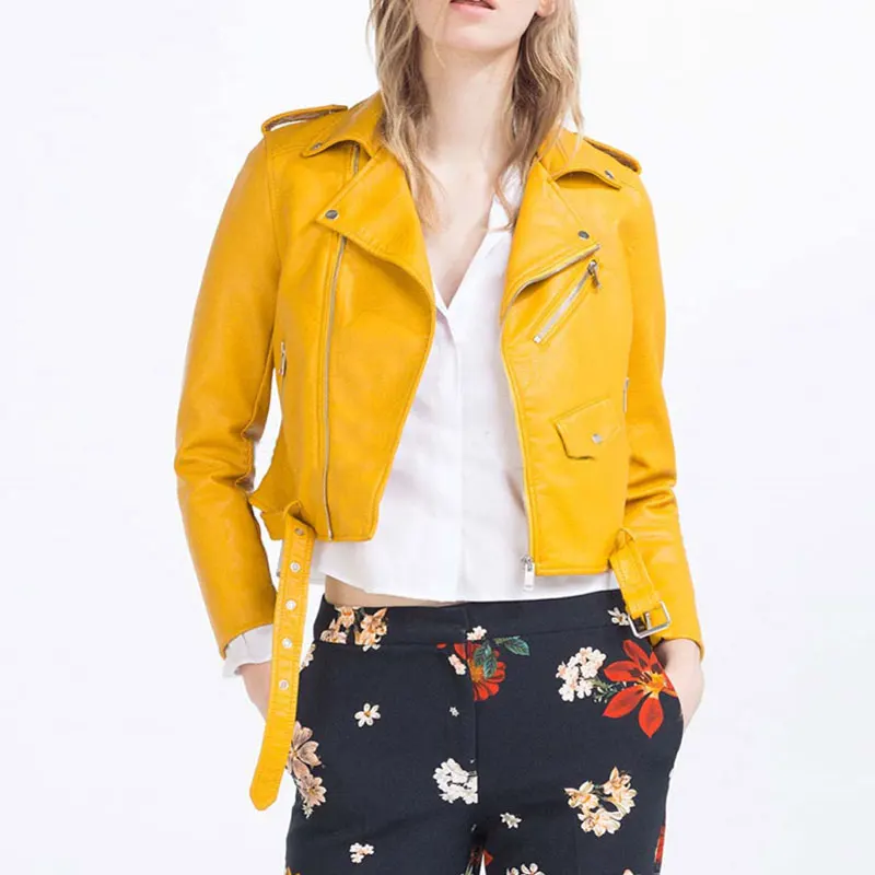 Женская кожаная куртка с заклепками розовая мотоциклетная в стиле панк|Кожаные