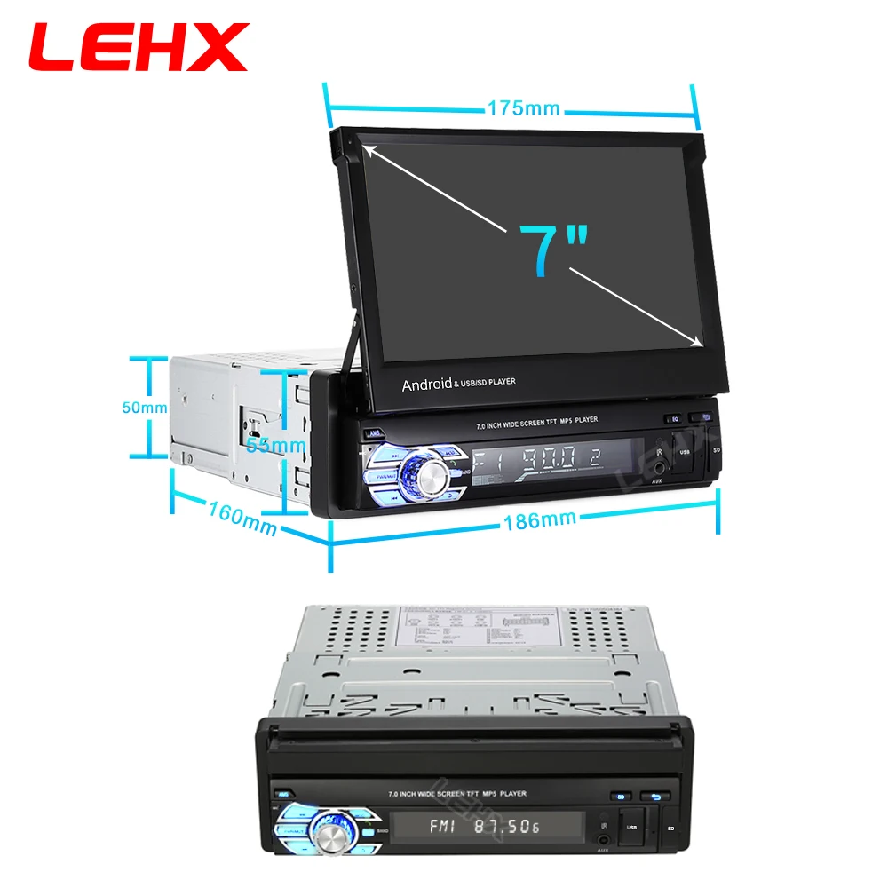 LEHX 1 Din Android 9 0 WiFi Авторадио Navig автомобильное радио мультимедийный видеоплеер MP5