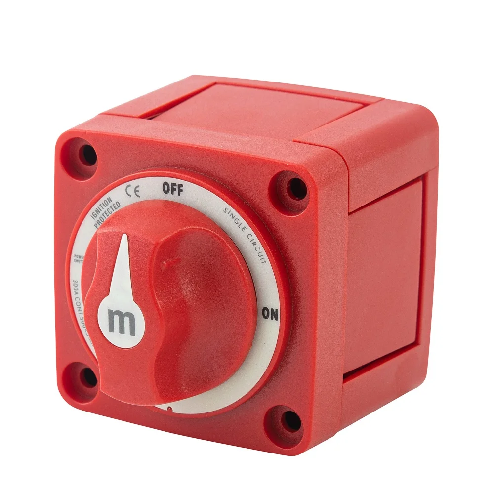 

M-Series Car Battery Disconnect Switch 300A Single Circuit ON-OFFattery Selector Isolator Disconnect Rotary Switch Cut for Boat
