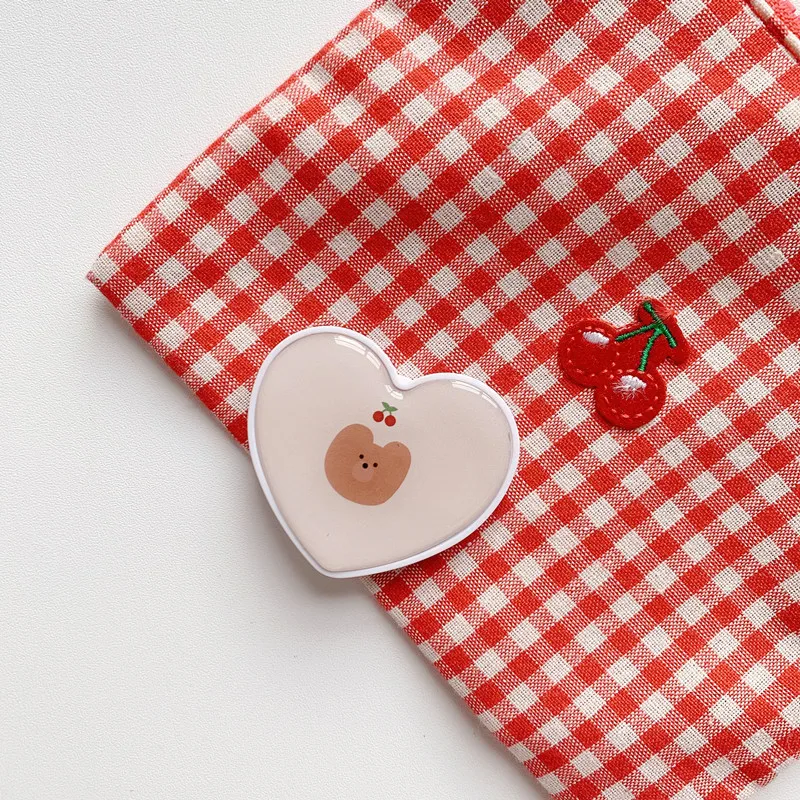 

Cute Glitter Plain Love Heart Universal Phone Foldable Holder Expanding Phone Stand Socket Finger Holder for IPhone 11 7 8 plus