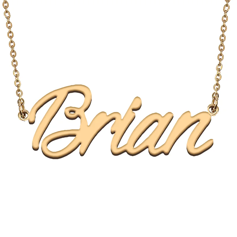

Brian Custom Name Necklace Customized Pendant Choker Personalized Jewelry Gift for Women Girls Friend Christmas Present