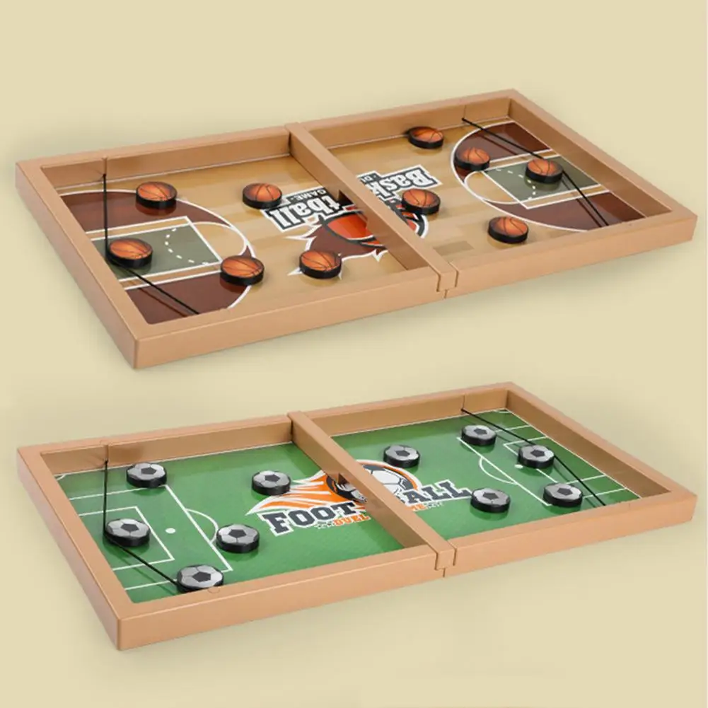 

Interactive Fast Sling Puck Game Wooden Hockey Board Game For Family Desktop Battle Fast Sling Puck Table Game For Adults And Ki