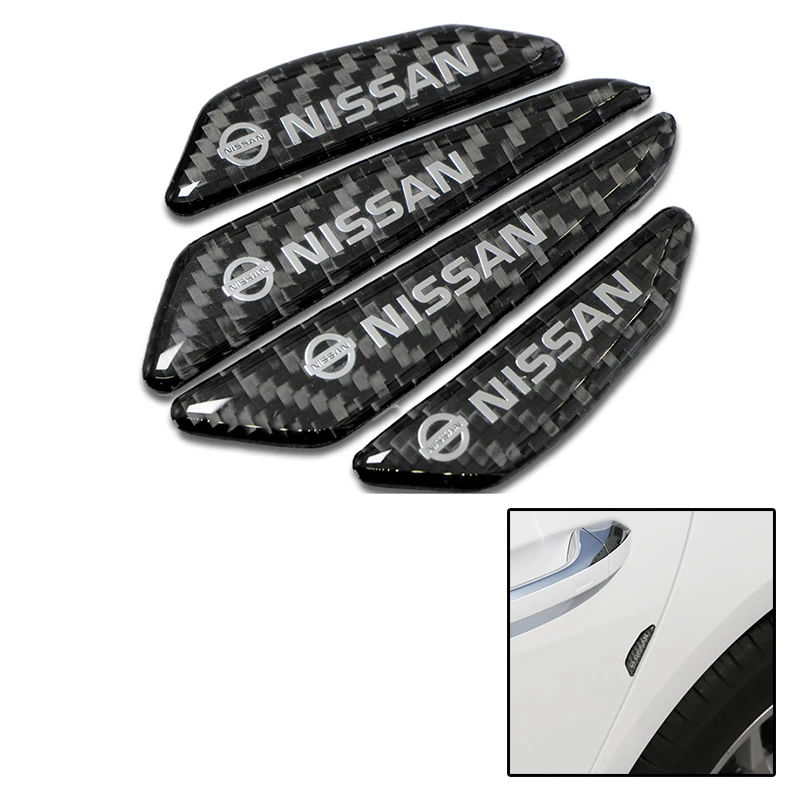4 шт. углеродного волокна двери автомобиля защитная лента значок для Ниссан Nismo X