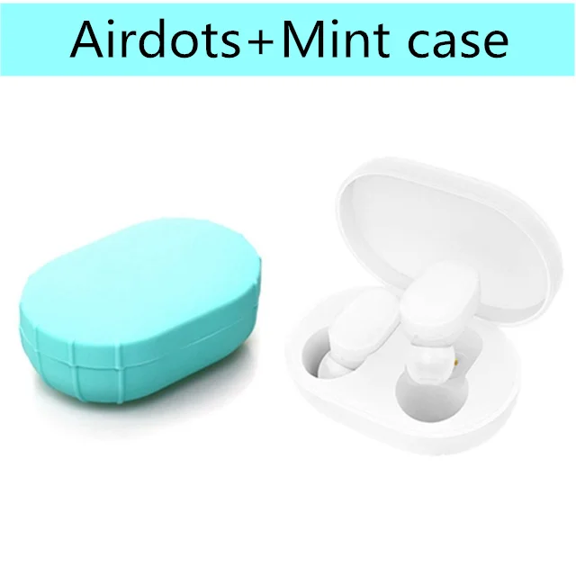 Xiaomi mi AirDots TWS Bluetooth наушники беспроводные наушники-вкладыши гарнитура с mi c и зарядной док-станцией Молодежная версия - Цвет: add mint case