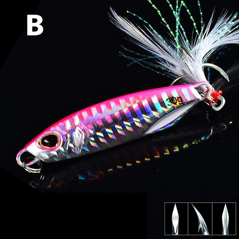 

Artificial Bait Reusable Metal Sinking Casting Lure Jigging Spoon Fishing Accessories With Treble Fishhook artificial fish Lure