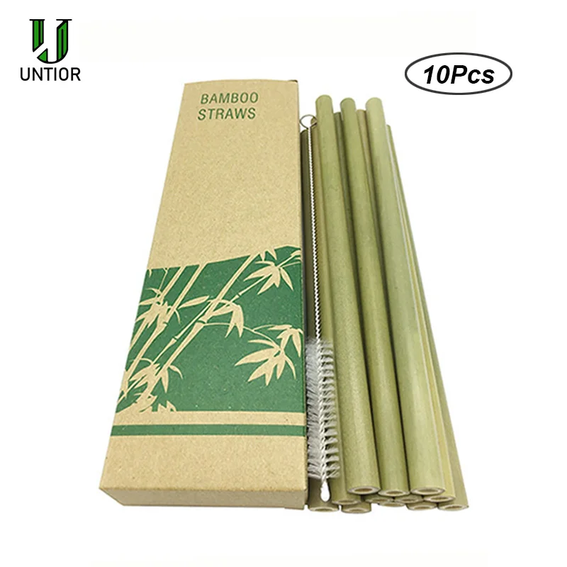 Натуральная Органическая Бамбуковая соломинка многоразовые Экологически
