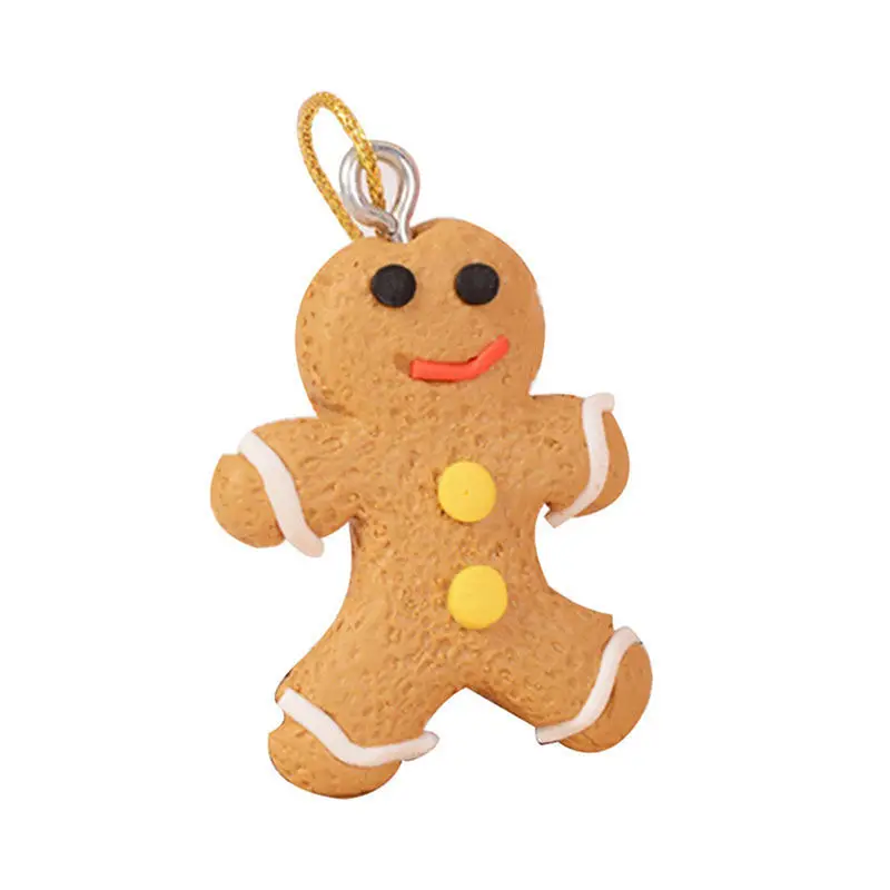 6Pcs Gingerbread Man Christmas Ornaments Deer Snowman Chrismas Tree Pendant Decoracion Navidad New Year Decor Party Suplies images - 6