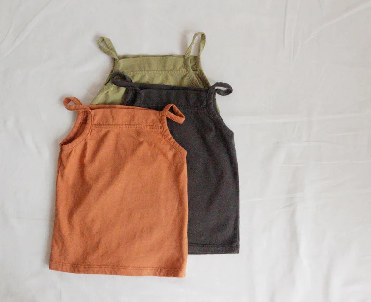 Летняя Новинка 2019 Детский жилет на бретелях яркий в Корейском стиле одежда для