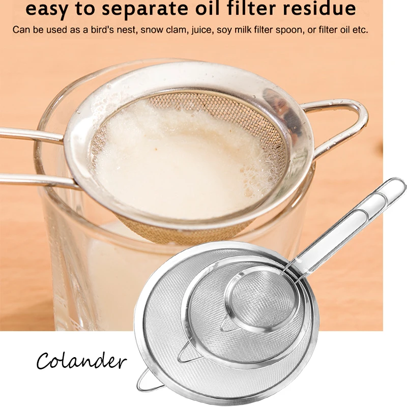 Сетчатый масляный Дуршлаг Из Нержавеющей Стали Сито Для Муки ручной дуршлаг чая