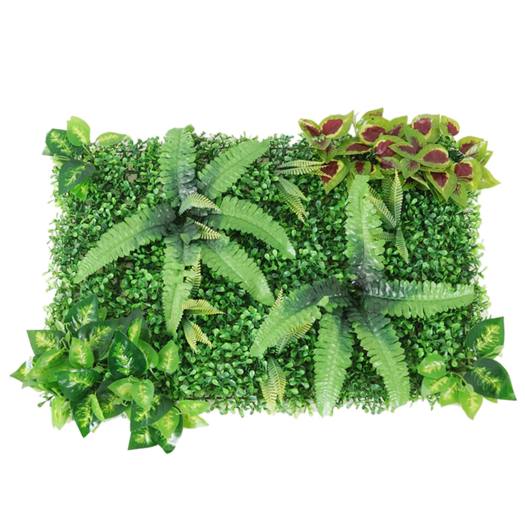 

Artificial Foliage Plants Wall Art Panel Turf Lawn Garden Backyard Hedge Home Wedding Party Decor Simulation Grass Turf Rug