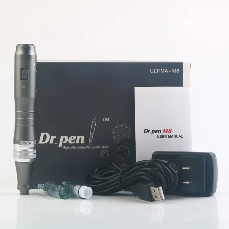 

Dr Pen Ultima M8 With 2pcs Cartridges Wireless Derma Skin Care Microneedle Kit Home Use Beauty Machine Tattoo Tool