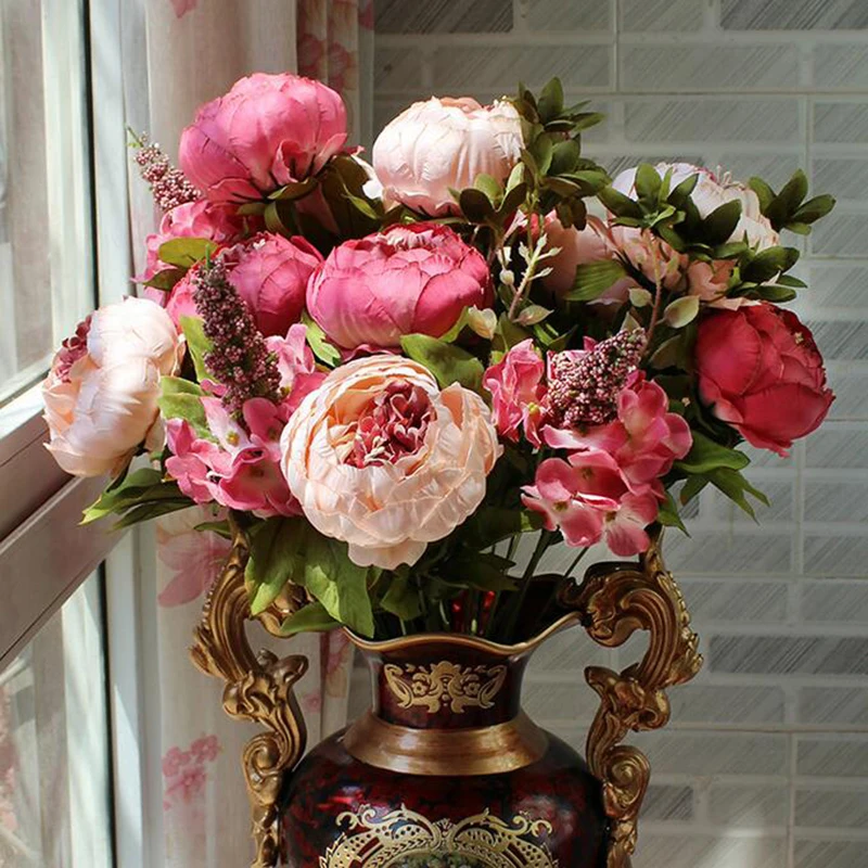 13 головок/комплект цветы в европейском стиле|decorating style|decorative decorativedecorative home decor |